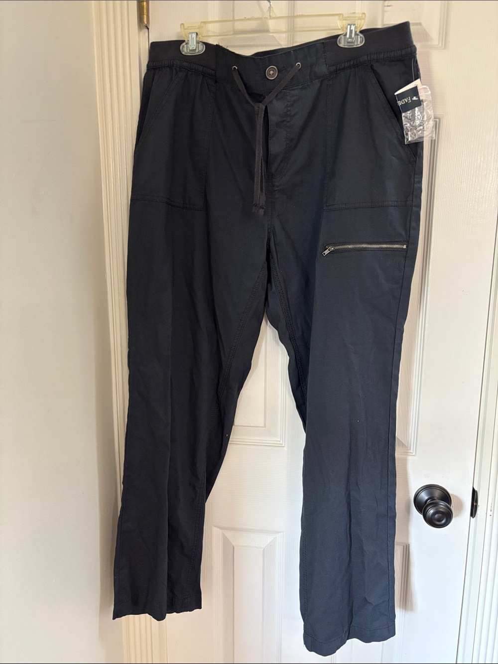 Faded Glory Grey Cargo Drawstring Pants